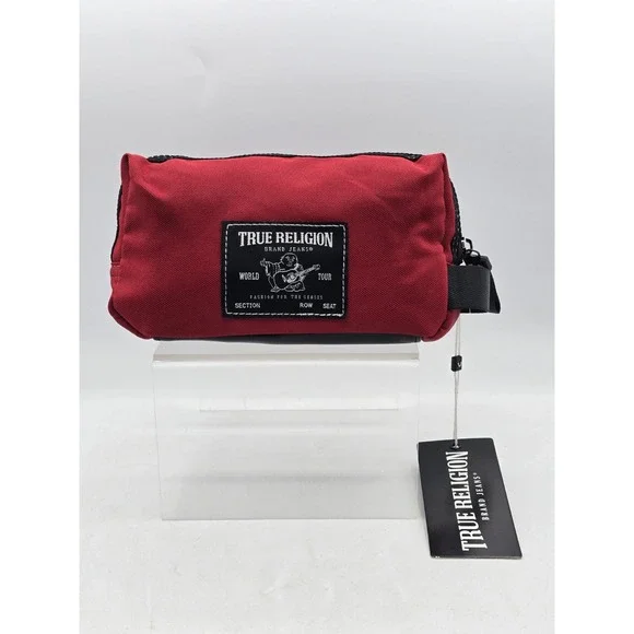 NWT True Religion Polyester Pouch - Color‎ Red - 8.75
