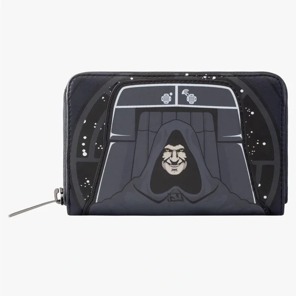 🆕 Loungefly x Disney Star Wars Darth Sidious Unisex Vegan Leather Zipper Wallet