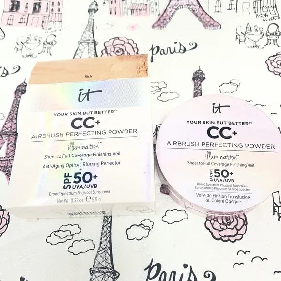 it Cosmetics YOUR SKIN BUT BETTER CC+ Airbrush Perfecting Powder Rich Read Descr