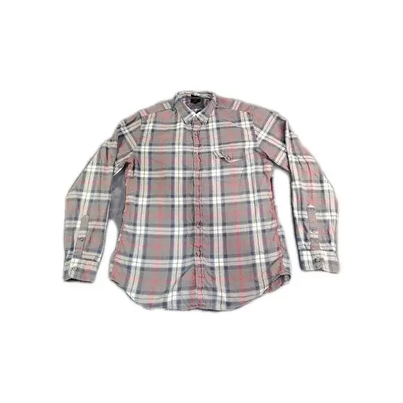 J.Crew Shirt Mens Sz L Slim Twill Button Down Shirt Long Sleeve Plaid Multicolor