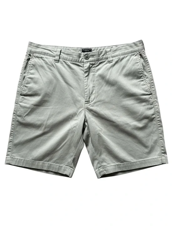 J. Crew Stanton Light Green/Gray Flat-Front Chino Shorts 9