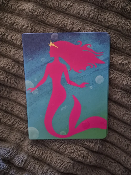Pink Mermaid Illustration Binder