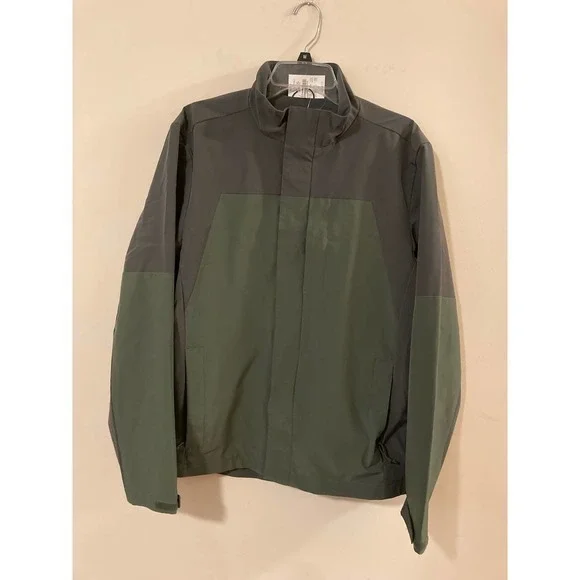 Men’s J. Crew Performance Technical Jacket NWT Full Zip L Gray‎ Green