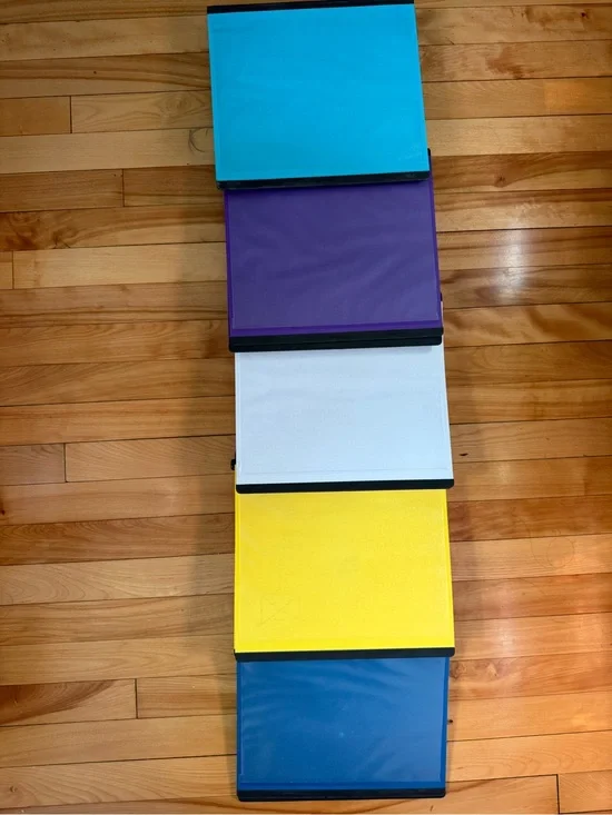 STAPLES Multi-Color Home Office Folders - Blue, Purple, White, Yellow, Teal