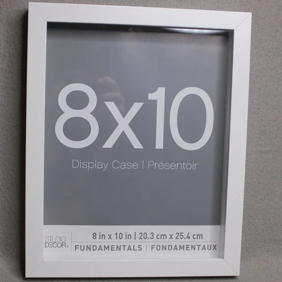 Studio Decor Display Case Unisex 8x10 White Excellent Shadow Box Frame
