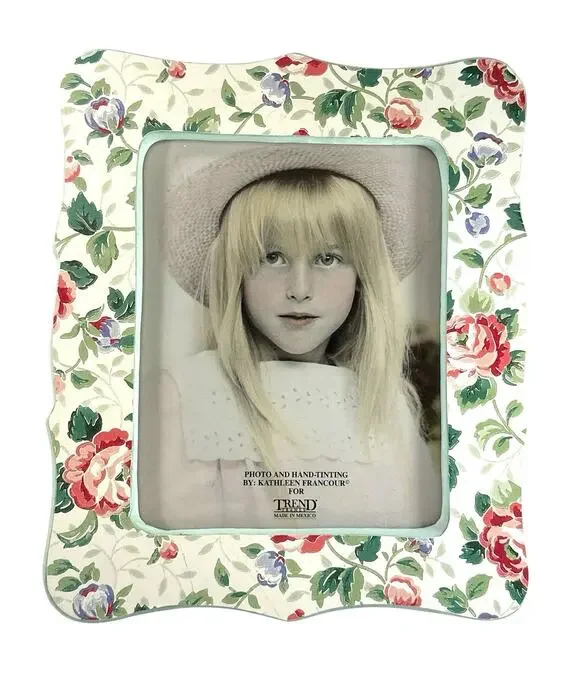 Trend Cerames Mexico Floral 8x10 Picture Frame Ceramic Vintage
