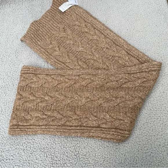 J.Crew Scraf Mens 41x11Fisherman Chucky Knit Wool Blended winter cozy comfy NEW‎
