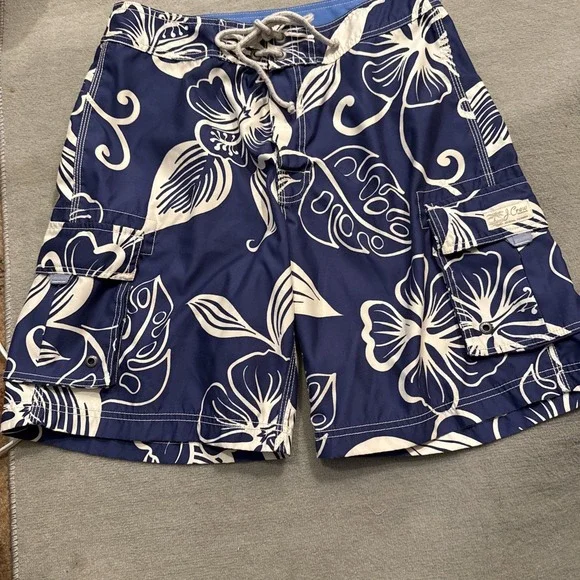 J. Crew Original Swimwear  Floral Trunks Mens Size 32 Hawaiian Cruise Tropical‎