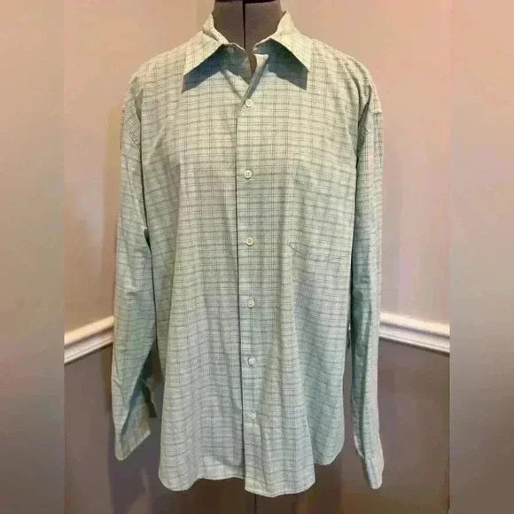 Vintage j.Crew Men's‎ 100% Cotton Long Sleeve Button Up Shirt Size Large