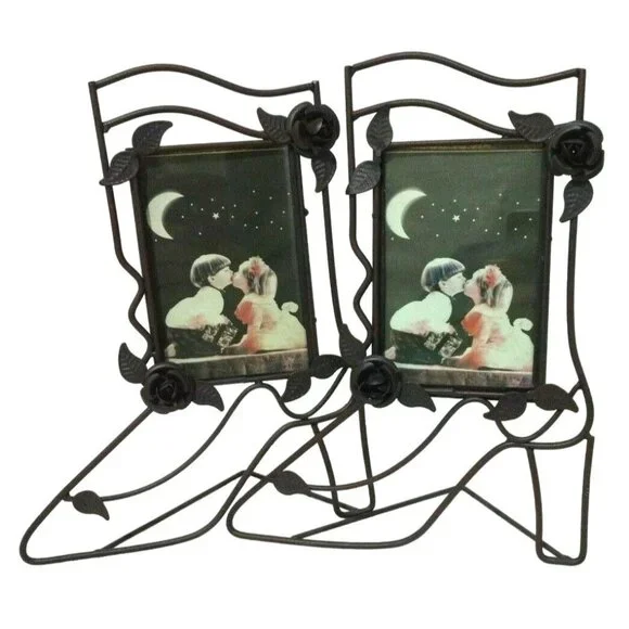Cowgirl Boot Metal Photo Frame Lot‎ of 2
