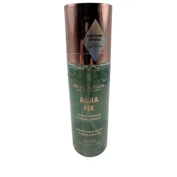 Makeup Revolution Aura Fix Aventurine Fixing Spray With Tiger Grass 2.87 fl. Oz