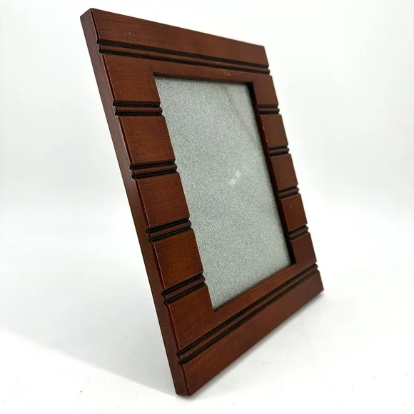 Wooden Photo Frame Dark Brown 5x7 Tabletop Display Stand Up Country‎