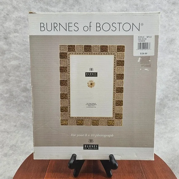 Burnes of Boston 8x10 Photo Frame Ornate Gold Brown‎ Decorative Tabletop Hanging