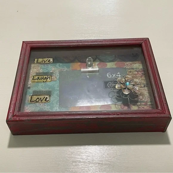 Live laugh love 4x6 clip shadow box‎ picture frame