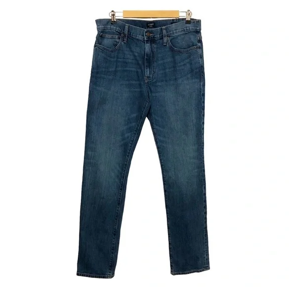 J.Crew Flex Cotton Blend Blue Wash Straight Jeans W34 L32
