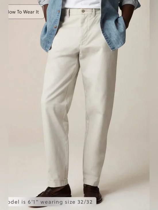 J.Crew Classic chino pant in stone