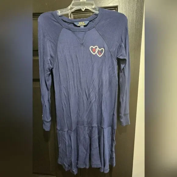 Polo Ralph Lauren Blue Long Sleeve with Heart Detail