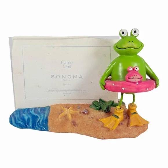 Frog Picture Frame Frog Beach Theme Sonoma 3.5x5in