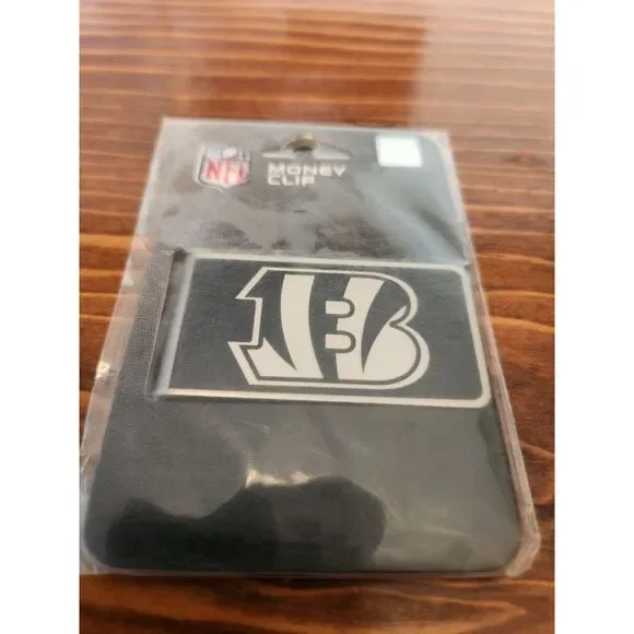 Cincinnati Bengals Money Clip Black and Steel Minimalist Wallet NWT NFL