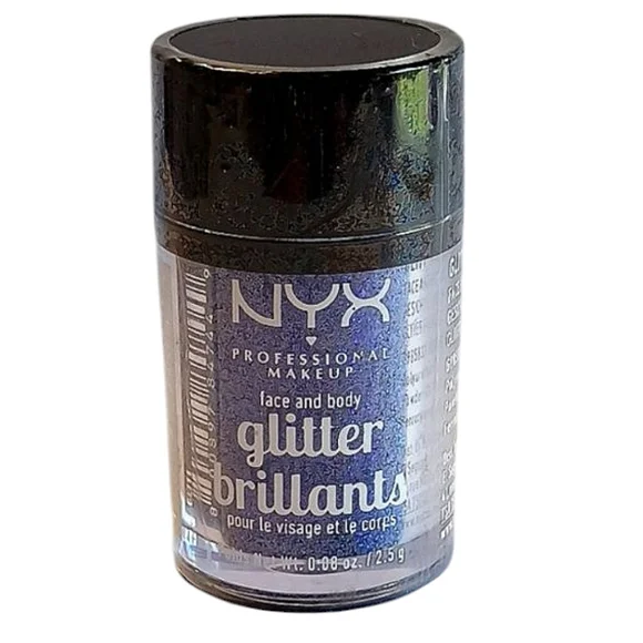 3 x NYX Glitter Brilliants Face & Body Glitter, GLI 11 Violet