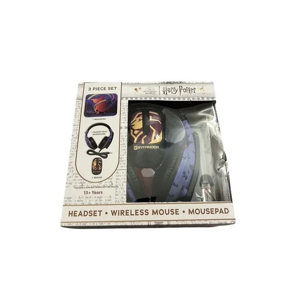Harry Potter Gaming Set Unisex OS Multi New‎ Gryffindor Headset Mouse Mousepad