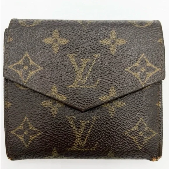 LOUIS VUITTON MONOGRAM ELISE DOUBLE SIDED SNAP WALLET