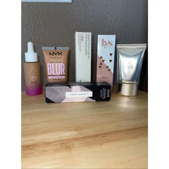 Rare Beauty, Lys beauty, Fenty Beauty and NYX Foundation bundle