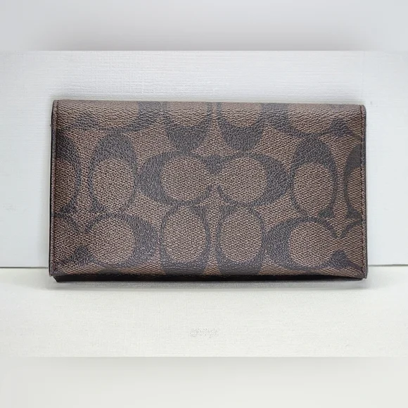 Coach Men's Leather/Coated Canvas Universal Phone Wallet *Brown/Black* NWOT