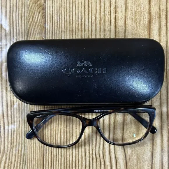 Coach HC6103 Eyeglasses Frames Dark Tortoise 52-16-140 Women w/ Case FRAMES ONLY
