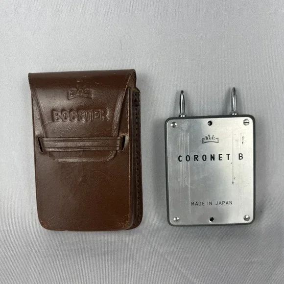 Vtg 50s Walz Coronet B Booster For Exposure Light‎ Meter In Leather Case Japan