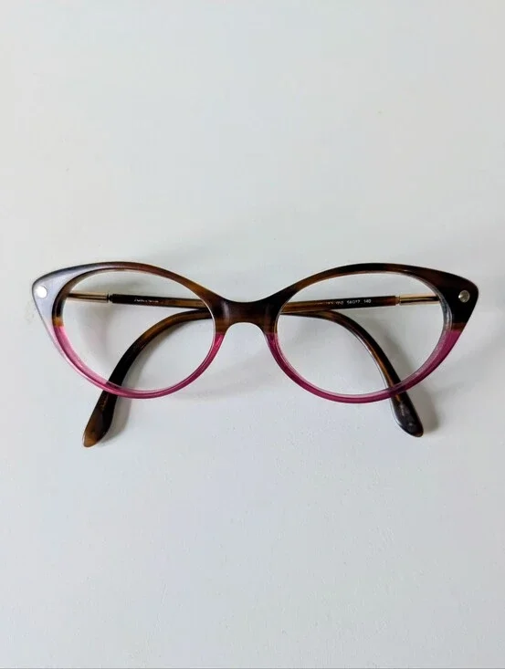 Tom Ford TF5189 050 Cat Eye Eyeglasses Brown Purple Tortoise 54-17-140 Italy.