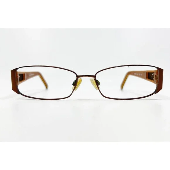 Via Spiga Eyeglass Frames Womens Brown Selena 183 Zebra Accent 53-15-135