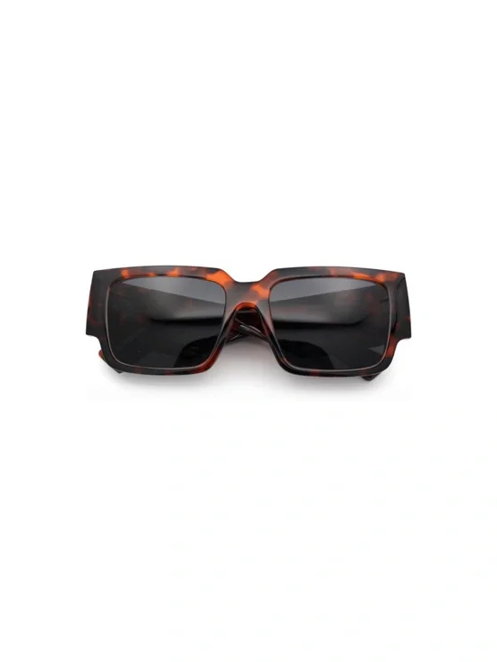 SA106 Womens Thick Temple Square Rectangle Sleek Plastic Clean Sunglasses