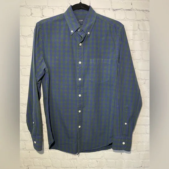 J.Crew size small blue & green plaid