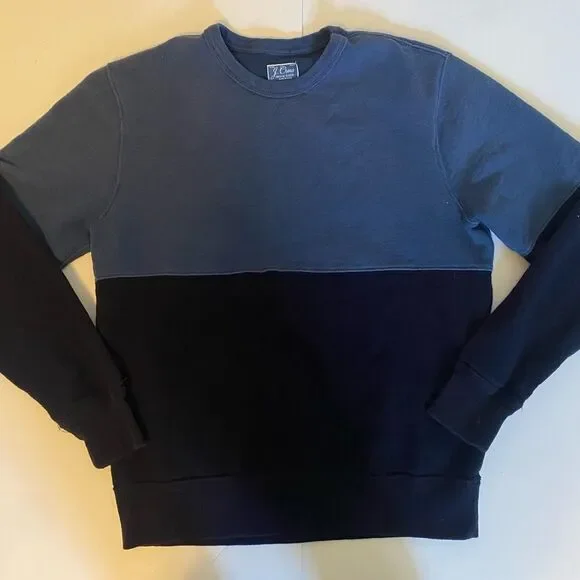J. Crew Blue Two Tone Sweatshirt Medium