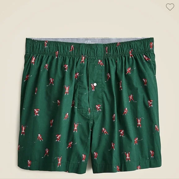 J.Crew Hockey Santa Boxer Shorts SM - BNWT RETIRED 2025 1 Left