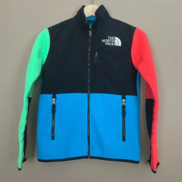 {The North Face} Unisex Denali Fleece Polartec Jacket Colorblock - Youth Large