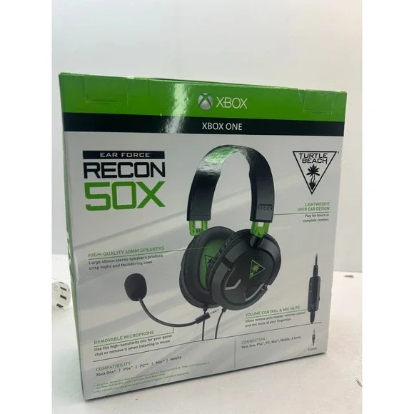 Turtle Beach Ear Force Recon 50X Gaming Headset OS Black‎ Green