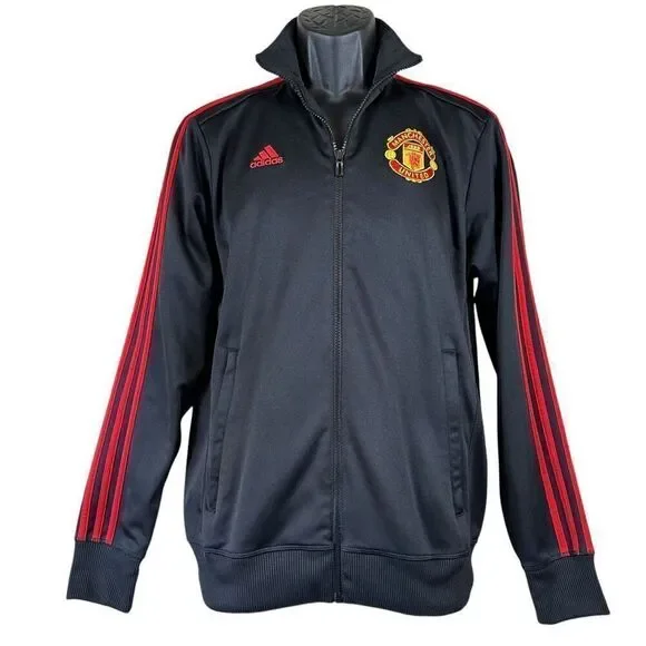 Adidas Manchester United Track Jacket Black Size Small