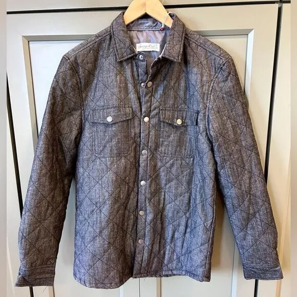 Sovereign Code Men’s Gray Quilted Snap Jacket