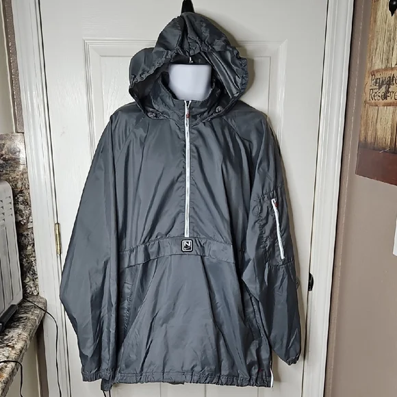 Nike Grey 3/4 Zip Travis Scott Mini Swoosh Reflective Windbreaker Jacket Xl
