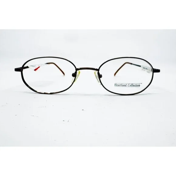 Heartland Collection Eyeglass Frames Women Brown Evelyn BRN 140 Oval Full Rim