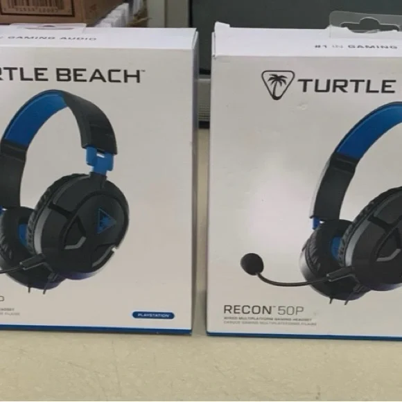 (Lot Of 2) Turtle Beach Ear Force Recon 50P Stereo Gaming headset - Black/Blue