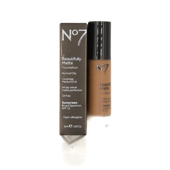 No7 - Beautifully Matte Foundation - Chestnut - 30ml / 1 Oz - READ DESCRIPTION