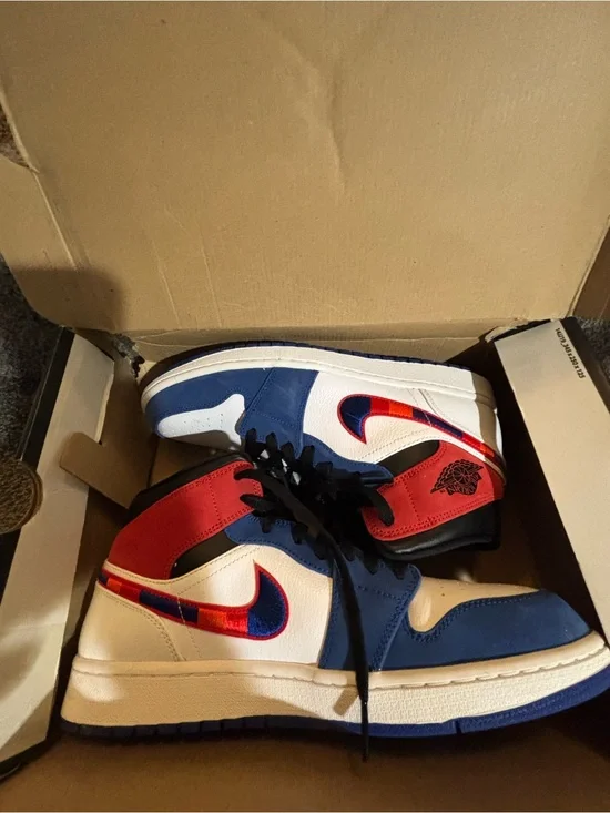 Size 12 - Air Jordan 1 Mid Multicolored Swoosh