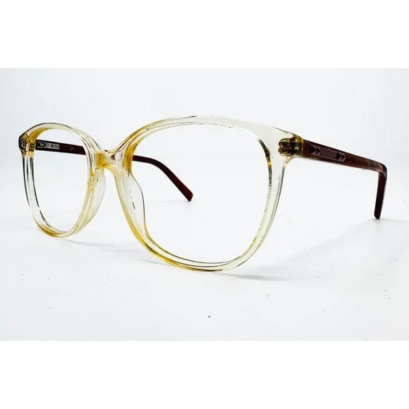 Via Spiga Eyeglasses Women Clear Brown Oversized Square Frames 54-16-135