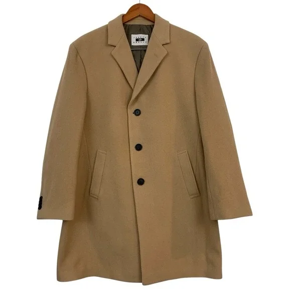 Joseph‎ Abboud Men's 40 Short Classic Tan Academia Old Money Preppy Trench Coat