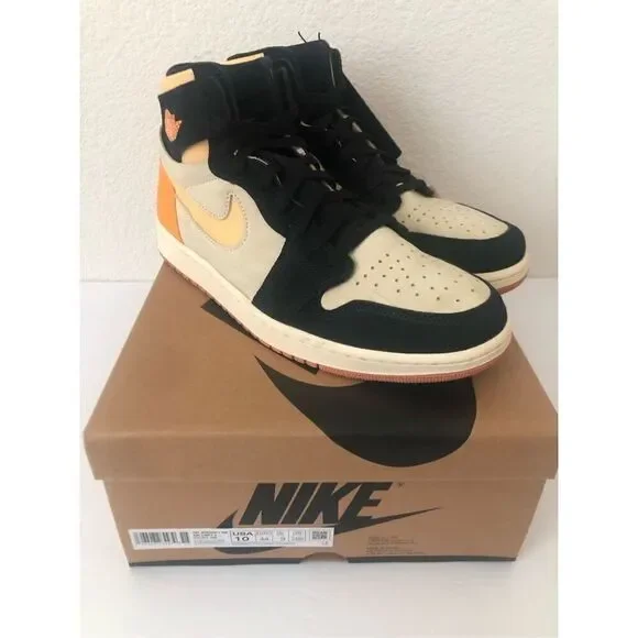 Nike Air Jordan 1 Zoom CMFT 2 Muslin/Celestial Gold-Black Men's Size 10