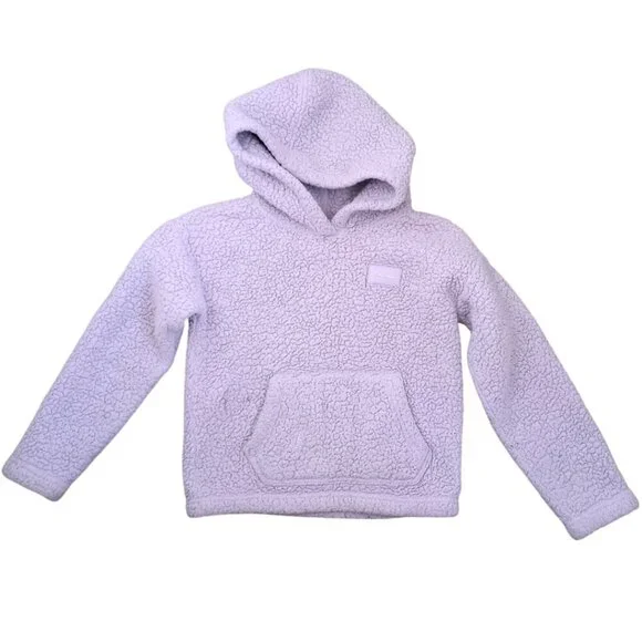 Abercrombie Kids Lavender Sherpa Hoodie – Soft Fleece Pullover, Size 9/10