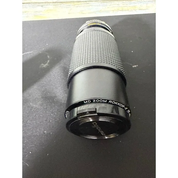 Minolta MD Zoom Rokkor-X 75-200mm f4.5 Lens Black Excellent Manual Focus‎ Japan